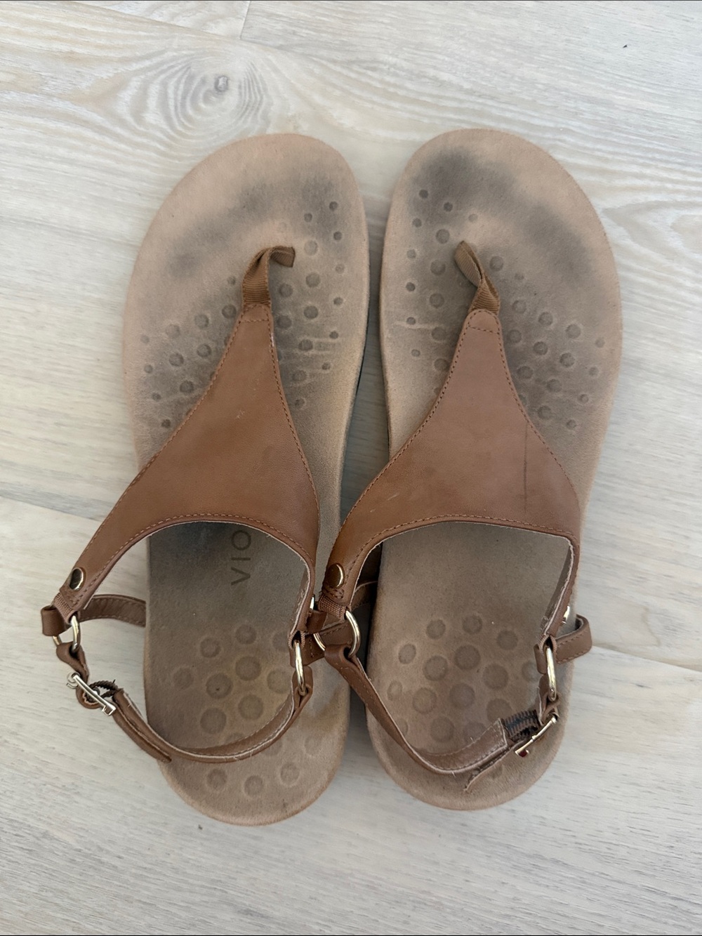 Vionic Sandals - Brown Women’s T-Strap Comfort Sandals